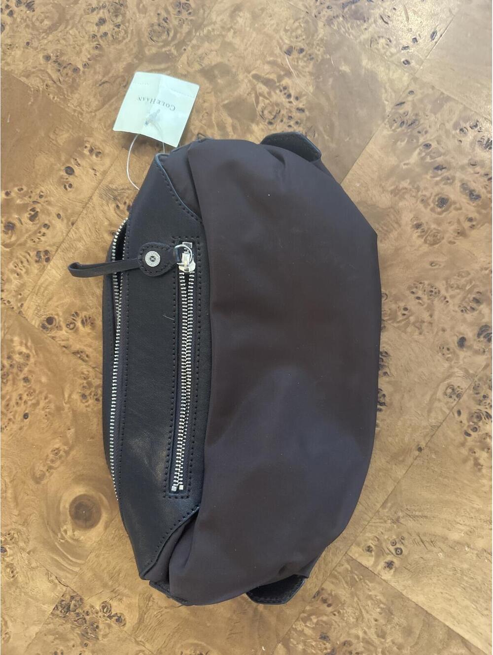 Cole Haan Black Nylon and Leather Small Crossbody Bag